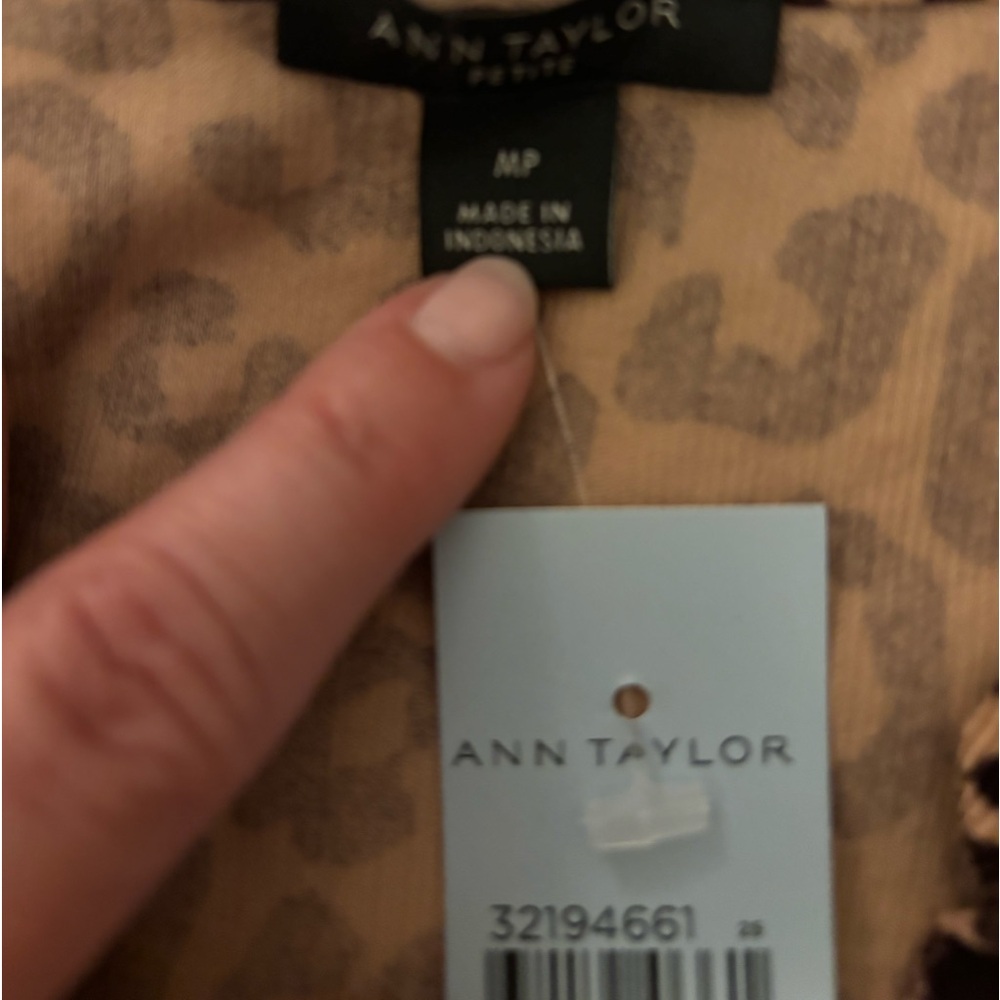 Aunt Taylor, medium petite, leopard print corduroy dress with belt